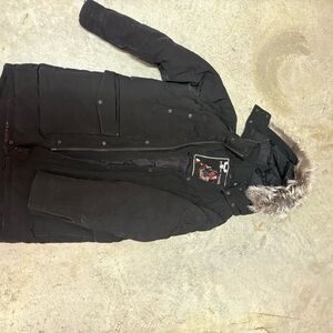 Men's Black Moose Knuckles Real Fur